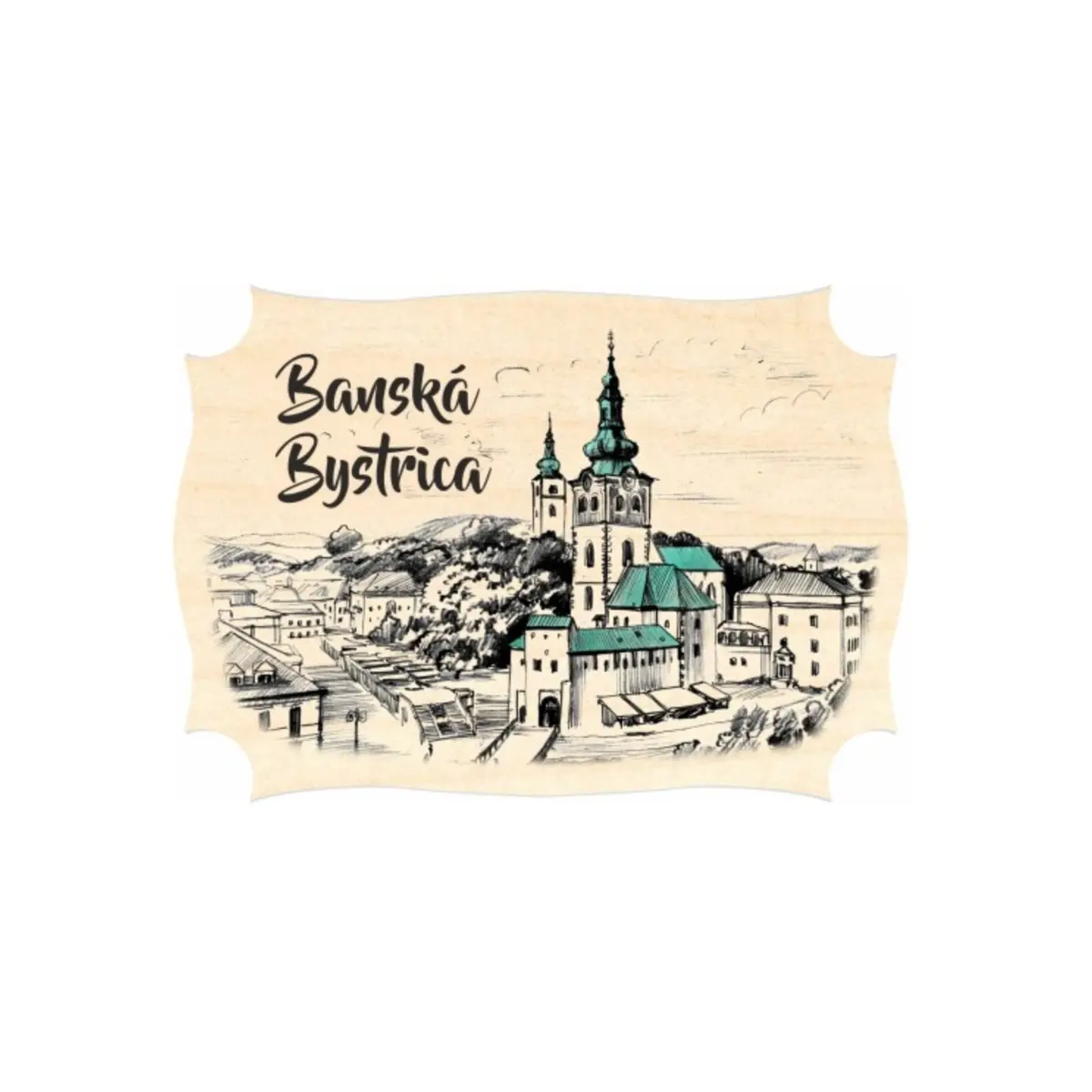 Magnetka Banská Bystrica drevená