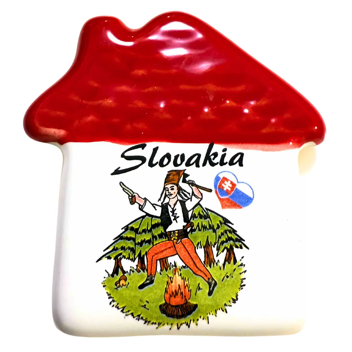Keramický magnetka domček zbojníci