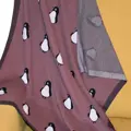 Detská deka Tučniak kávová