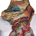 Kalamkari  šál Handmade 12