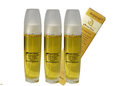 Arganový olej kozmetický BIO 3x100ml + doprava + berberský náhrdelník zdarma Arganový olej kozmetický BIO 3x100ml + doprava + berberský náhrdelník zdarma