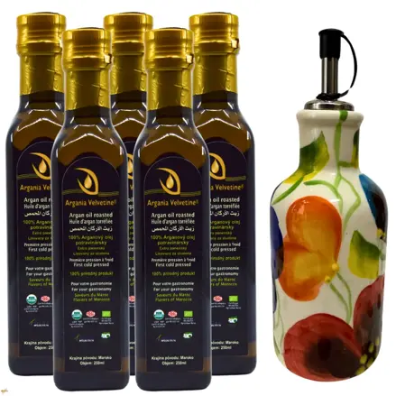Arganový olej potravinársky 5x250ml Darček