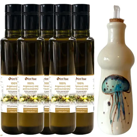 Arganový olej potravinársky 5x250ml Darček