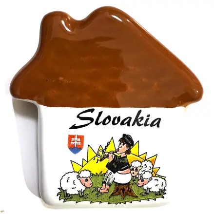 Keramická magnetka domček pastieri