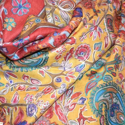 Kalamkari  šál Handmade 12