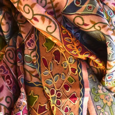 Kalamkari  šál Handmade 22 Kalamkari  šál Handmade 22