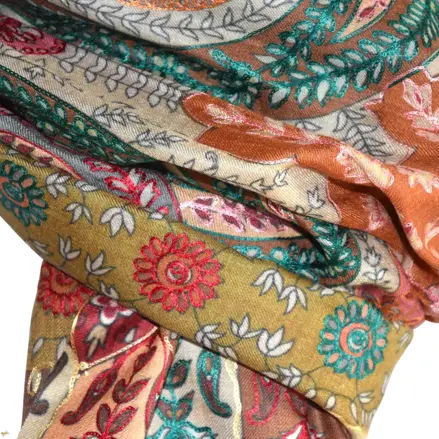 Kalamkari  šál Handmade 26 Kalamkari  šál Handmade 26