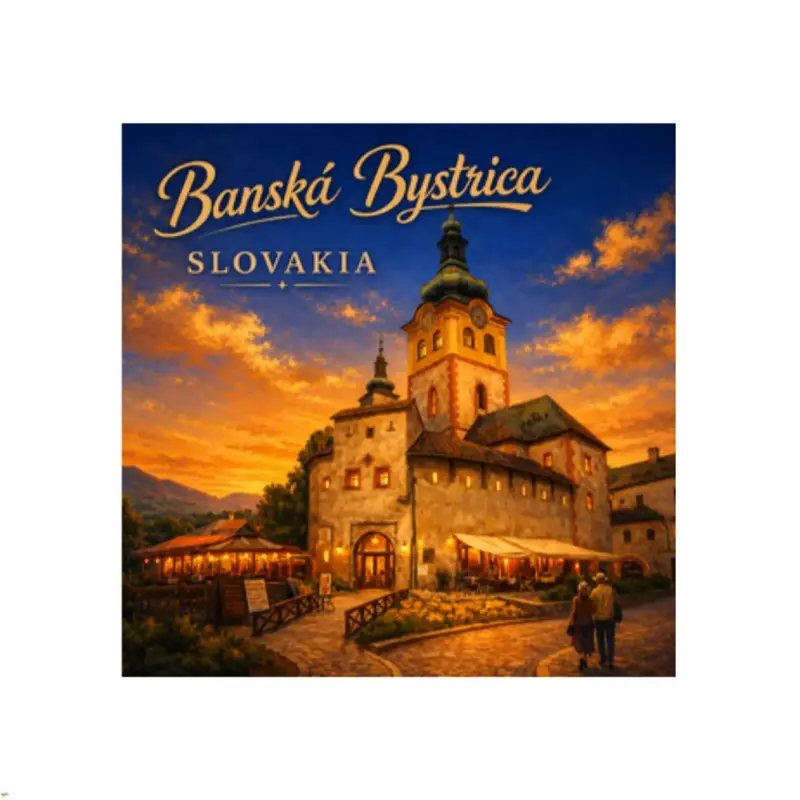 Kovová retro magnetka Banská Bystrica 4
