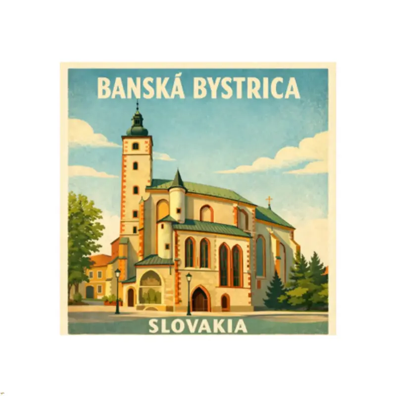 Kovová retro magnetka Banská Bystrica 5