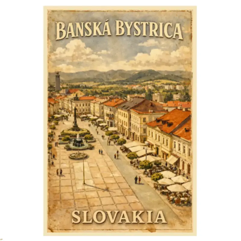 Retro magnetka Banská Bystrica 3