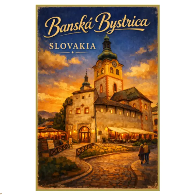 Retro magnetka Banská Bystrica 4