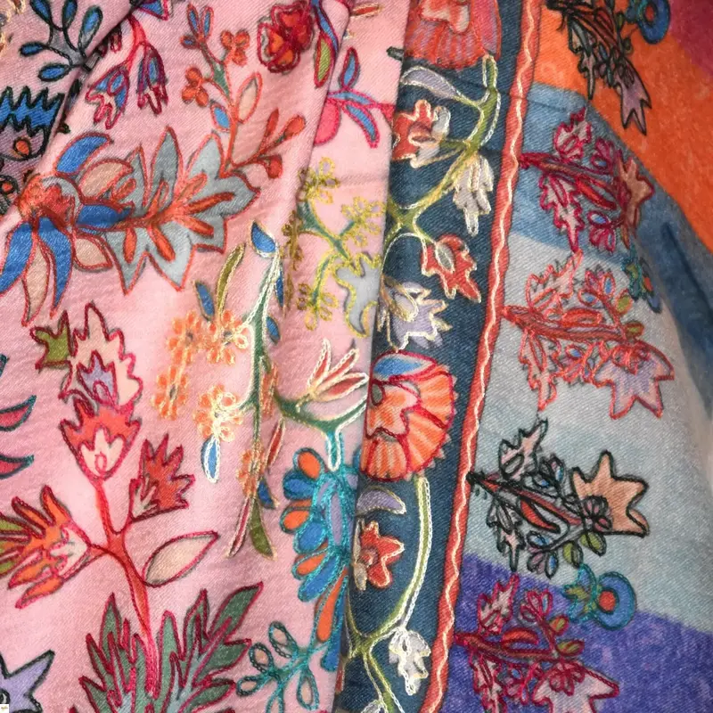 Kalamkari  šál Handmade 21