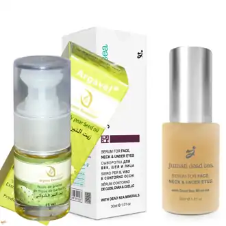 Opunciový olej 15ml bio a sérum na očné vrásky z Mŕtveho mora