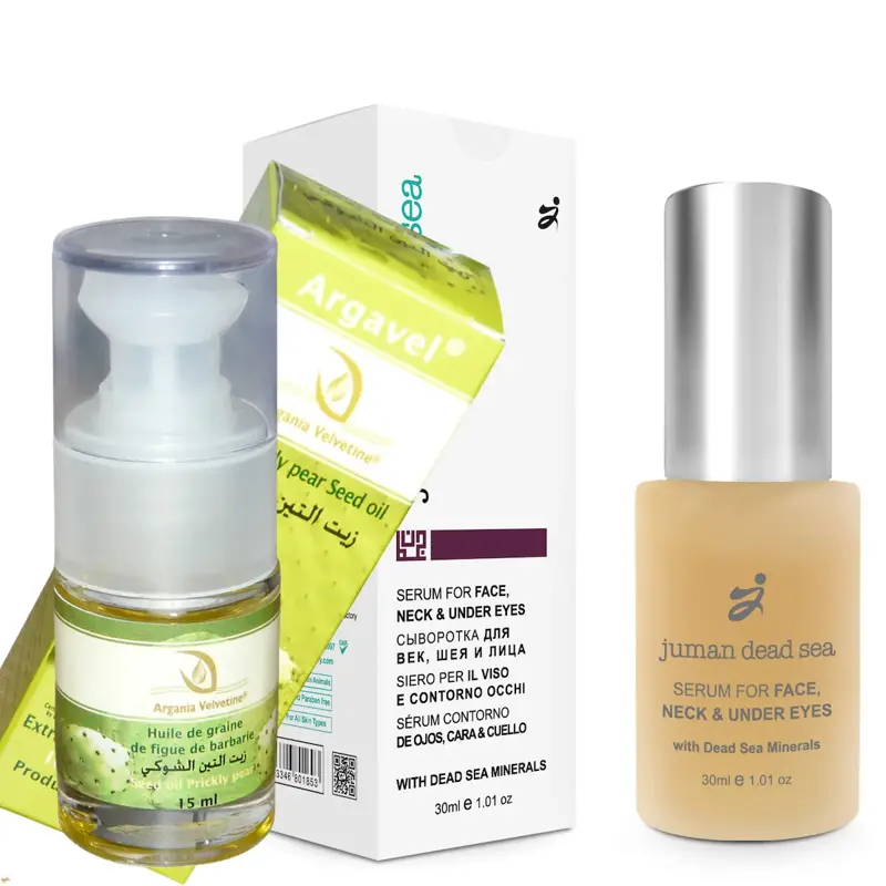 Opunciový olej 15ml bio a sérum na očné vrásky z Mŕtveho mora Opunciový olej 15ml bio a sérum na očné vrásky z Mŕtveho mora
